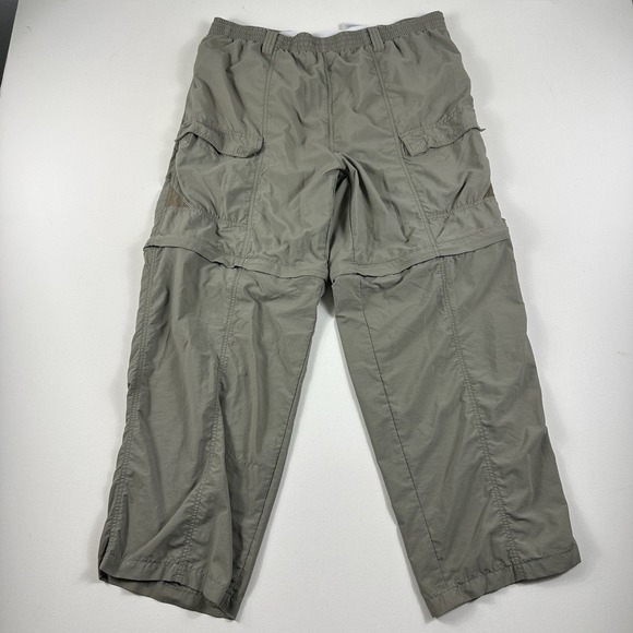 Columbia PFG Mens Large Omni-Shield‎ Convertible Pants Green Outdoor Hiking - Picture 1 of 8